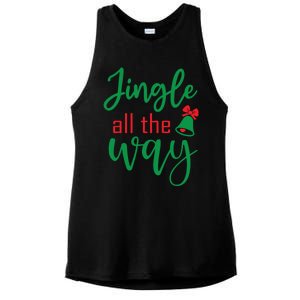 Jingle All The Way Christmas Ugly Funny Xmas Gift Ladies PosiCharge Tri-Blend Wicking Tank