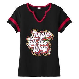 Jingle All The Way Family Matching Holiday Funny Christmas Great Gift Ladies Halftime Notch Neck Tee