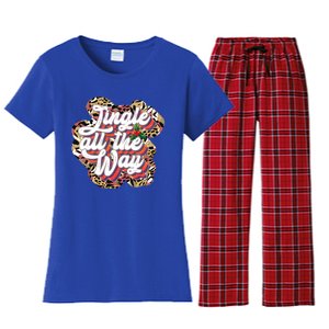 Jingle All The Way Family Matching Holiday Funny Christmas Great Gift Women's Flannel Pajama Set