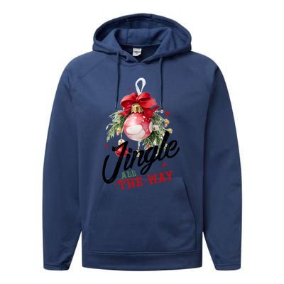 Jingle All The Way Festive Holiday Design Funny Gift Performance Fleece Hoodie