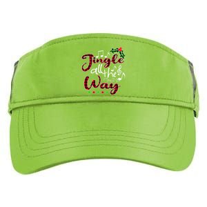 Jingle All The Way Funny Christmas Buffallo Green Plaid Gift Adult Drive Performance Visor