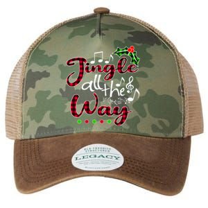 Jingle All The Way Funny Christmas Buffallo Green Plaid Gift Legacy Tie Dye Trucker Hat