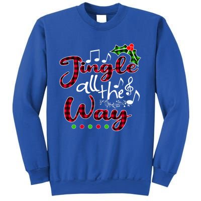 Jingle All The Way Funny Christmas Buffallo Green Plaid Gift Sweatshirt