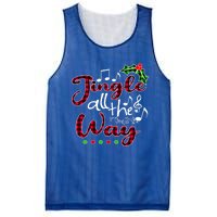 Jingle All The Way Funny Christmas Buffallo Green Plaid Gift Mesh Reversible Basketball Jersey Tank