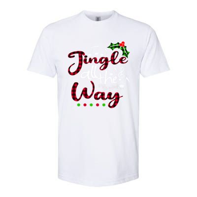 Jingle All The Way Funny Christmas Buffallo Green Plaid Gift Softstyle CVC T-Shirt