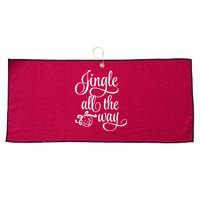 Jingle All The Way Large Microfiber Waffle Golf Towel