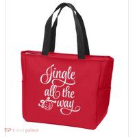 Jingle All The Way Zip Tote Bag