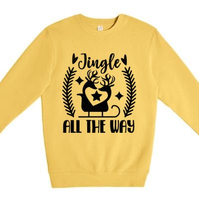 Jingle All The Way Funny Holiday Christmas Cute Gift Premium Crewneck Sweatshirt