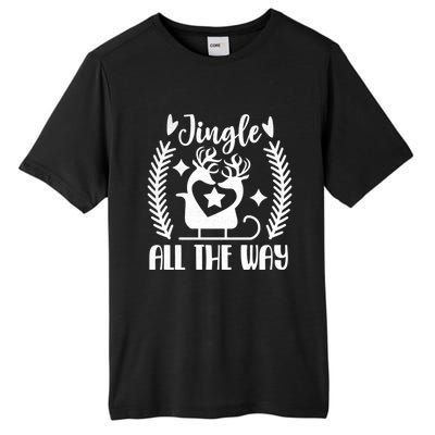 Jingle All The Way Funny Holiday Christmas Cute Gift Tall Fusion ChromaSoft Performance T-Shirt