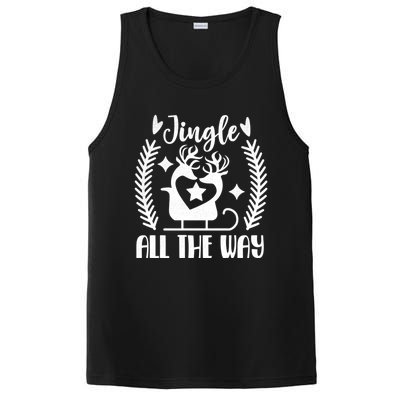 Jingle All The Way Funny Holiday Christmas Cute Gift PosiCharge Competitor Tank