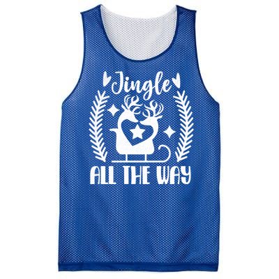 Jingle All The Way Funny Holiday Christmas Cute Gift Mesh Reversible Basketball Jersey Tank