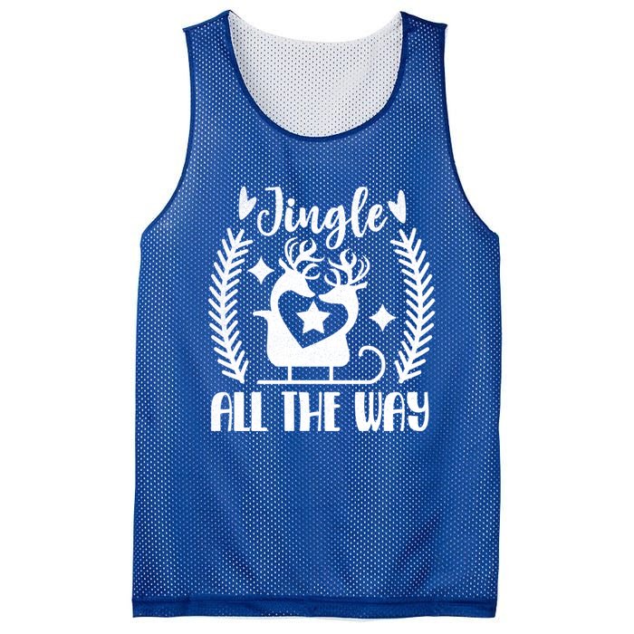 Jingle All The Way Funny Holiday Christmas Cute Gift Mesh Reversible Basketball Jersey Tank