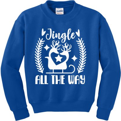 Jingle All The Way Funny Holiday Christmas Cute Gift Kids Sweatshirt