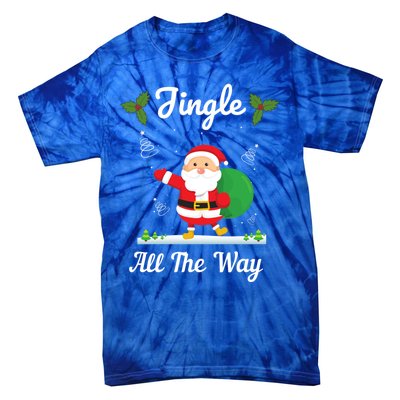 Jingle All The Way Holiday Santa Claus Father Christmas Gift Tie-Dye T-Shirt