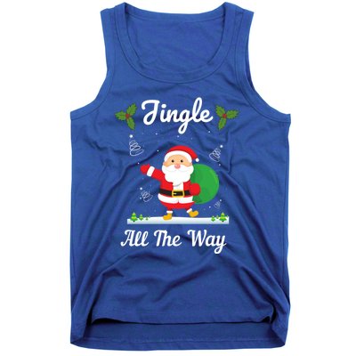 Jingle All The Way Holiday Santa Claus Father Christmas Gift Tank Top