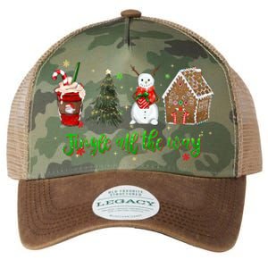 Jingle All The Way Hot Cocoa Xmas Tree Snow Gingerbread Great Gift Legacy Tie Dye Trucker Hat