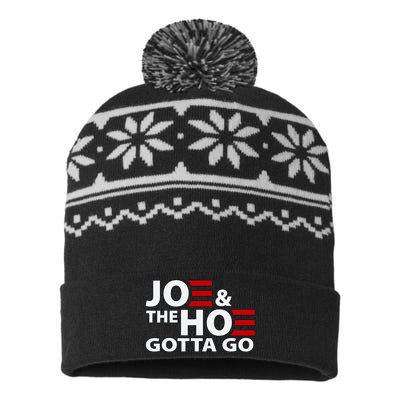 Joe And The H0 Gotta Go Funny Political USA-Made Snowflake Beanie