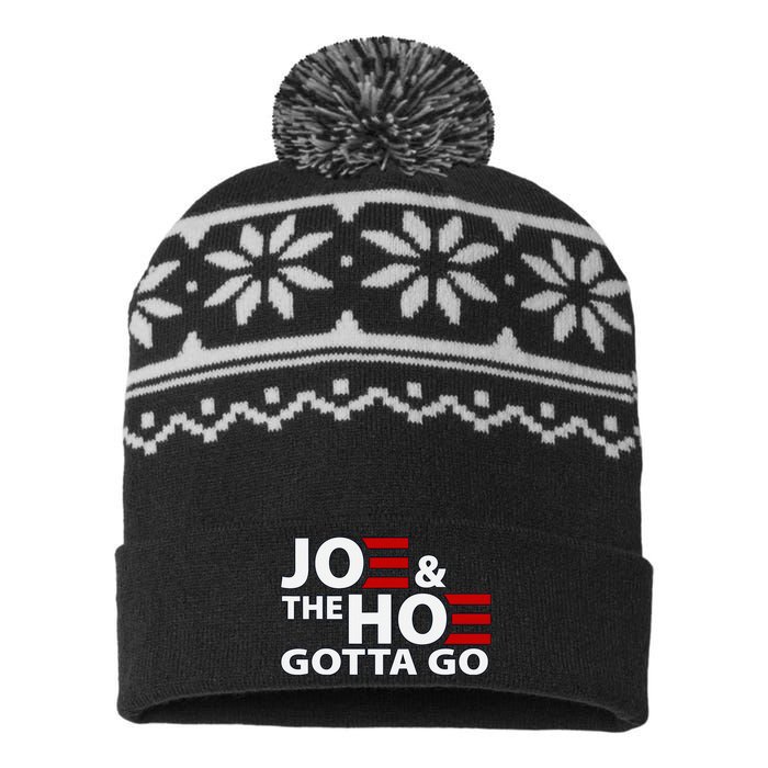 Joe And The H0 Gotta Go Funny Political USA-Made Snowflake Beanie