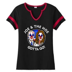 Joe And The Hoe Gotta Go Ho Biden Politian Clown Circus Ladies Halftime Notch Neck Tee