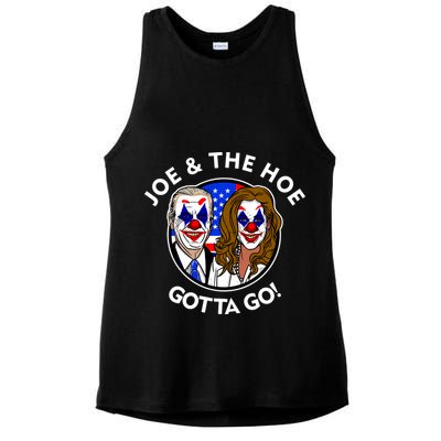 Joe And The Hoe Gotta Go Ho Biden Politian Clown Circus Ladies PosiCharge Tri-Blend Wicking Tank