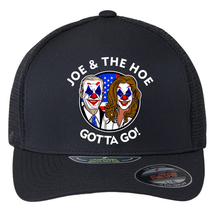Joe And The Hoe Gotta Go Ho Biden Politian Clown Circus Flexfit Unipanel Trucker Cap