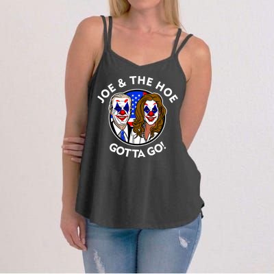 Joe And The Hoe Gotta Go Ho Biden Politian Clown Circus Women's Strappy Tank