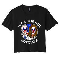 Joe And The Hoe Gotta Go Ho Biden Politian Clown Circus Women's Crop Top Tee