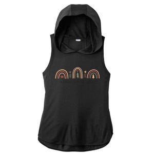 Jingle All The Way Rainbow Novelty Christmas Spirit Cool Gift Ladies PosiCharge Tri-Blend Wicking Draft Hoodie Tank