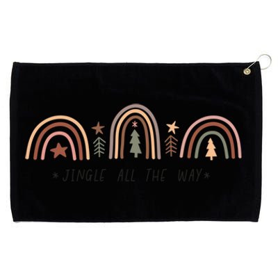 Jingle All The Way Rainbow Novelty Christmas Spirit Cool Gift Grommeted Golf Towel