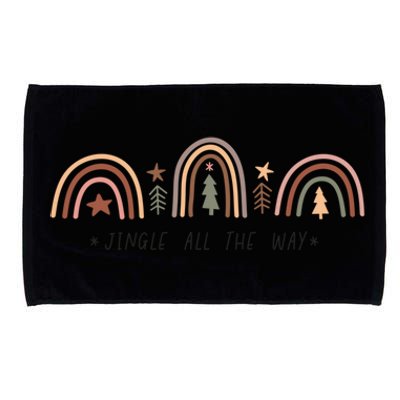 Jingle All The Way Rainbow Novelty Christmas Spirit Cool Gift Microfiber Hand Towel