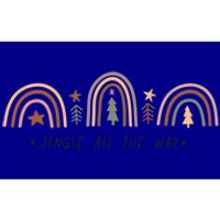 Jingle All The Way Rainbow Novelty Christmas Spirit Cool Gift Bumper Sticker