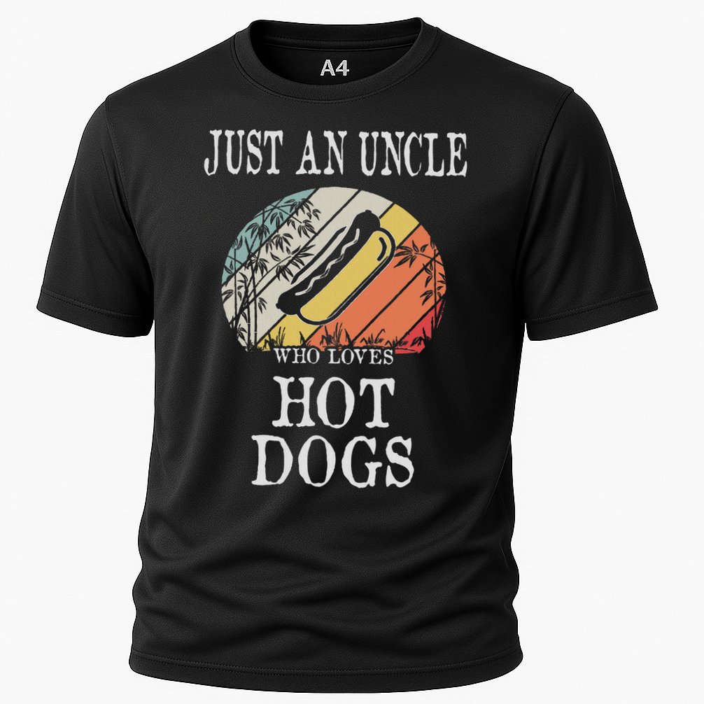 Just An Uncle Who Loves Hot Dogs Cooling Performance Crew T-Shirt