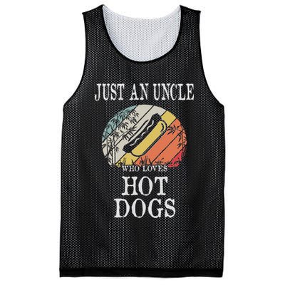 Just An Uncle Who Loves Hot Dogs Mesh Reversible Basketball Jersey Tank