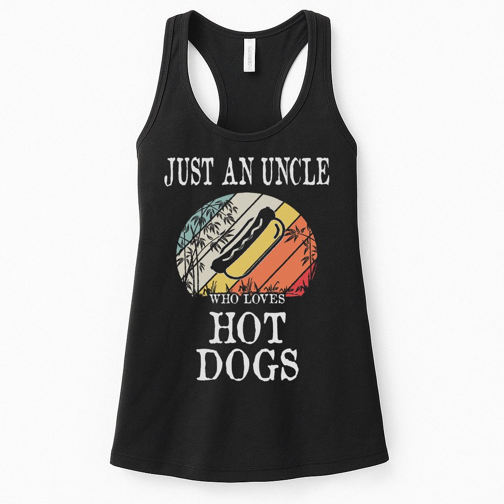 Just An Uncle Who Loves Hot Dogs Womens Tank Top