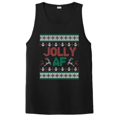 Jolly Af Ugly Christmas Styled Christmas Gift PosiCharge Competitor Tank