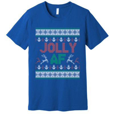 Jolly Af Ugly Christmas Styled Christmas Gift Premium T-Shirt