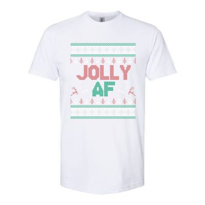 Jolly Af Ugly Christmas Styled Christmas Gift Softstyle CVC T-Shirt