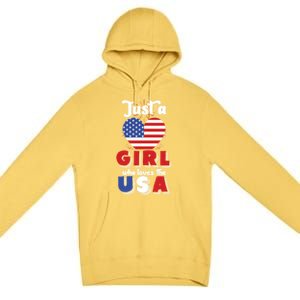 Just A United States Us Flag American 4th Of July Funny Gift Premium Pullover Hoodie