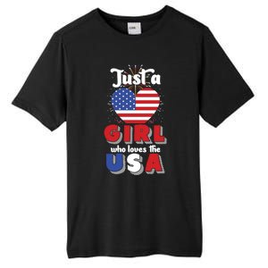 Just A United States Us Flag American 4th Of July Funny Gift Tall Fusion ChromaSoft Performance T-Shirt