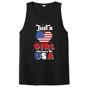 Just A United States Us Flag American 4th Of July Funny Gift PosiCharge Competitor Tank