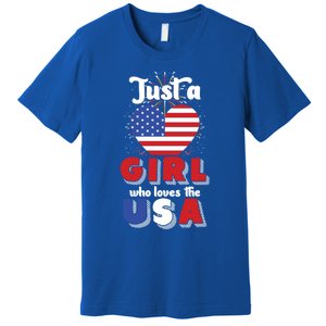 Just A United States Us Flag American 4th Of July Funny Gift Premium T-Shirt