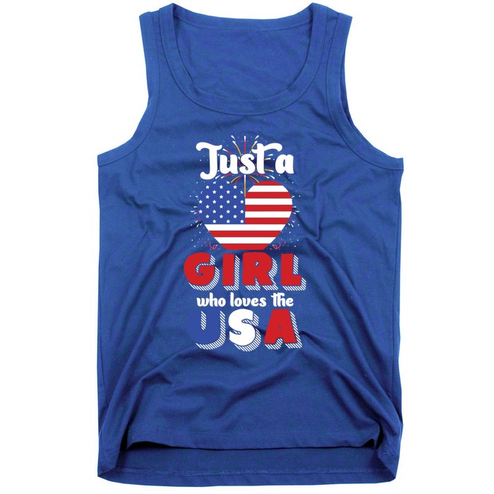 Just A United States Us Flag American 4th Of July Funny Gift Tank Top