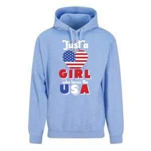 Just A United States Us Flag American 4th Of July Funny Gift Unisex Surf Hoodie