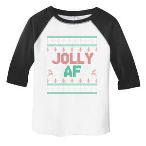 Jolly Af Ugly Christmas Styled Christmas Gift Toddler Fine Jersey T-Shirt