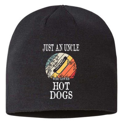 Just An Uncle Who Loves Hot Dogs Sustainable Beanie