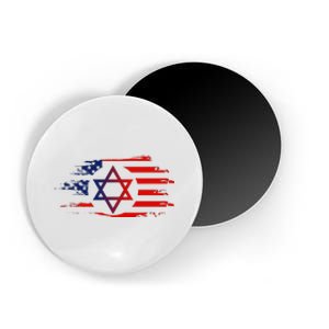 Jewish American Usa Flag With Star Of David Israel Magnet