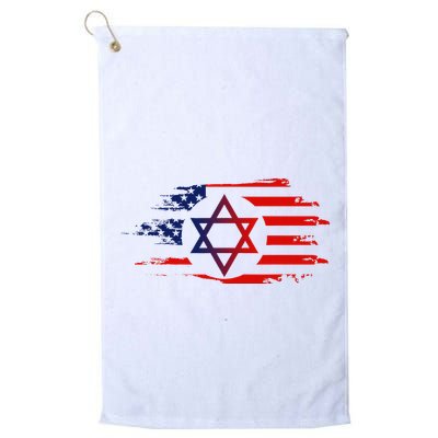 Jewish American Usa Flag With Star Of David Israel Golf Towel