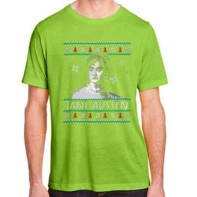 Jane Austen Ugly Christmas Sweater Design Xmas Book Lover Cool Gift Adult ChromaSoft Performance T-Shirt