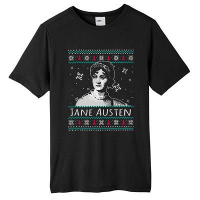 Jane Austen Ugly Christmas Sweater Design Xmas Book Lover Cool Gift Tall Fusion ChromaSoft Performance T-Shirt