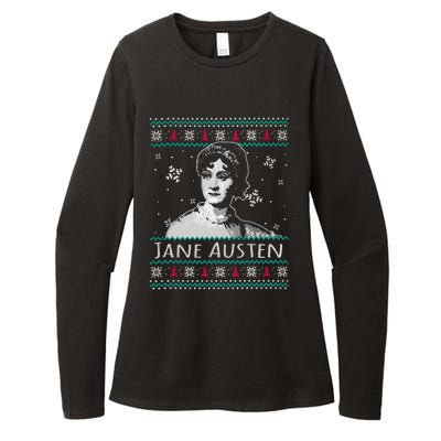 Jane Austen Ugly Christmas Sweater Design Xmas Book Lover Cool Gift Womens CVC Long Sleeve Shirt